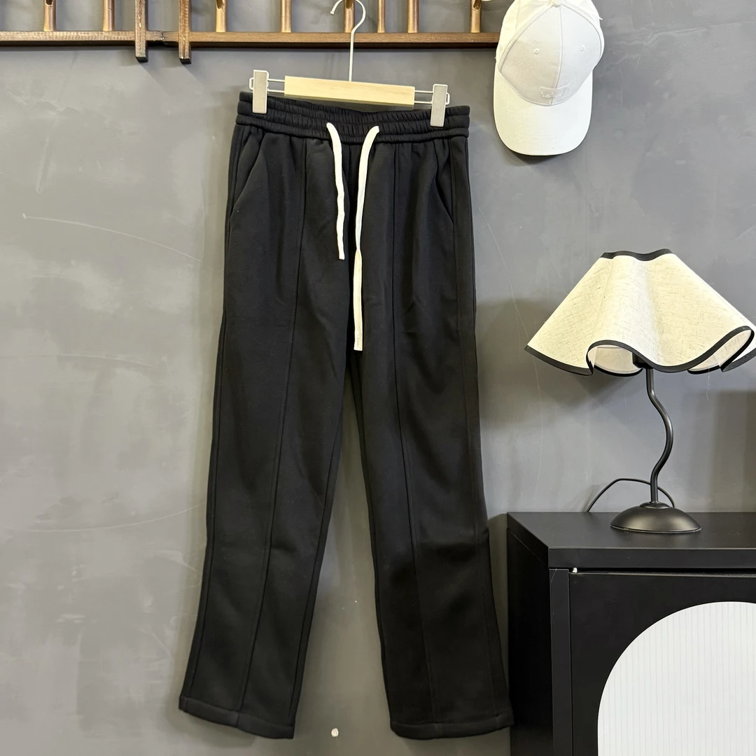 2302简约抽绳直筒宽松百搭显瘦休闲裤