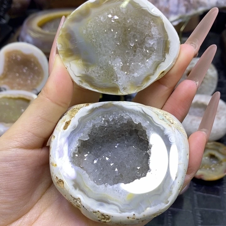 未镶嵌珠宝半成品水晶彩晶盆