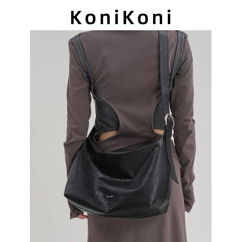 KoniKoni小众托特包女大容量爆款2025新款百搭今年流行斜挎大包包