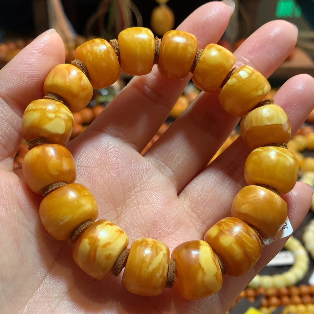 蜜蜡未镶嵌手串蜜蜡手串