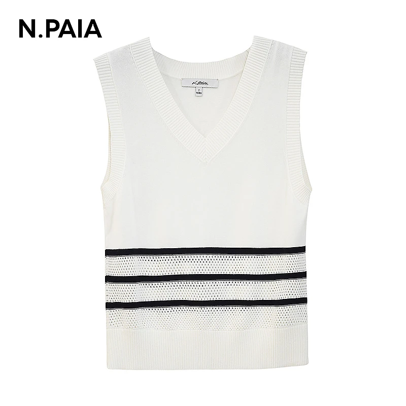 【羊羊专属】N.PAIA恩派雅春夏拼色打底衫吊带背心女XNJEA9006A