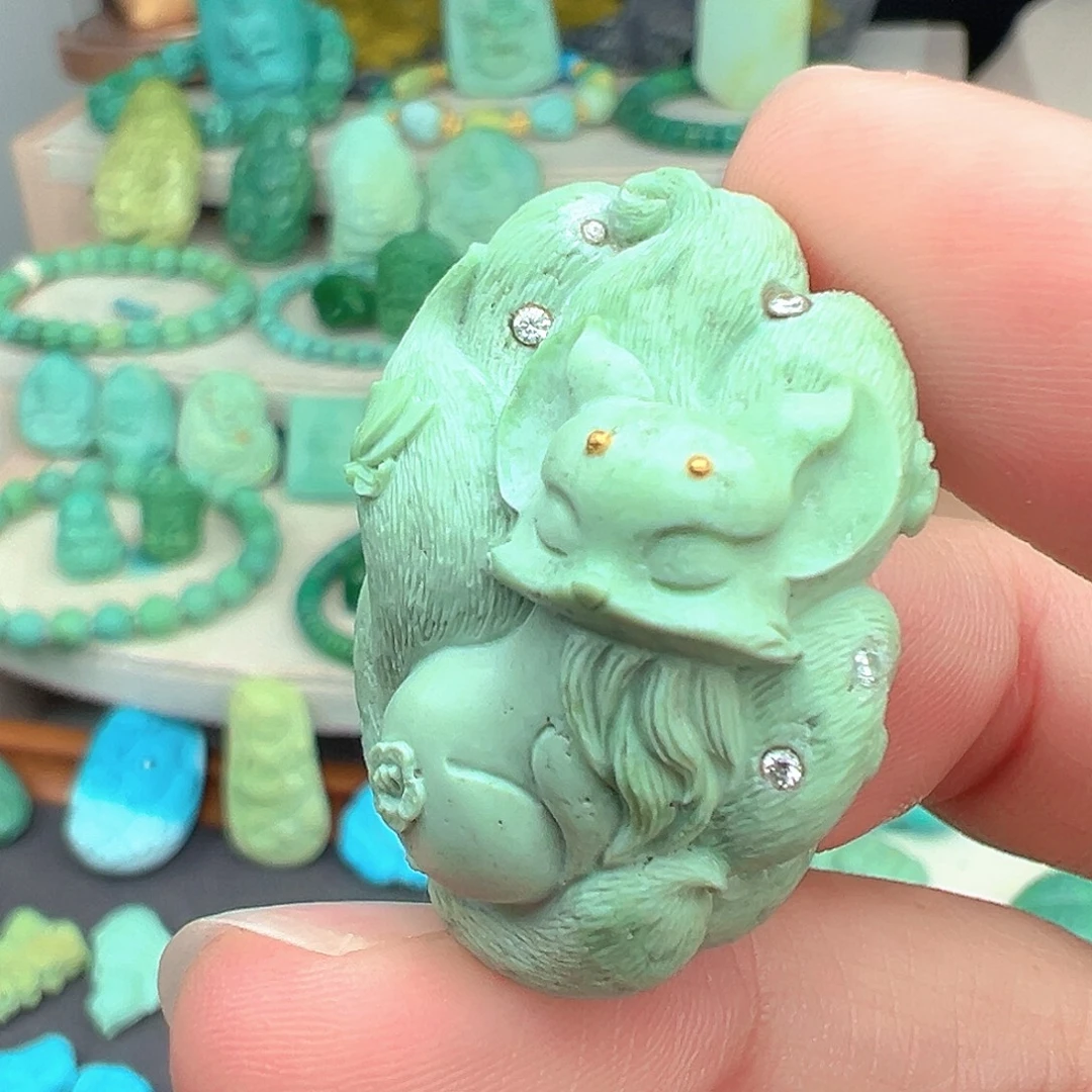 绿松石未镶嵌主播万珍