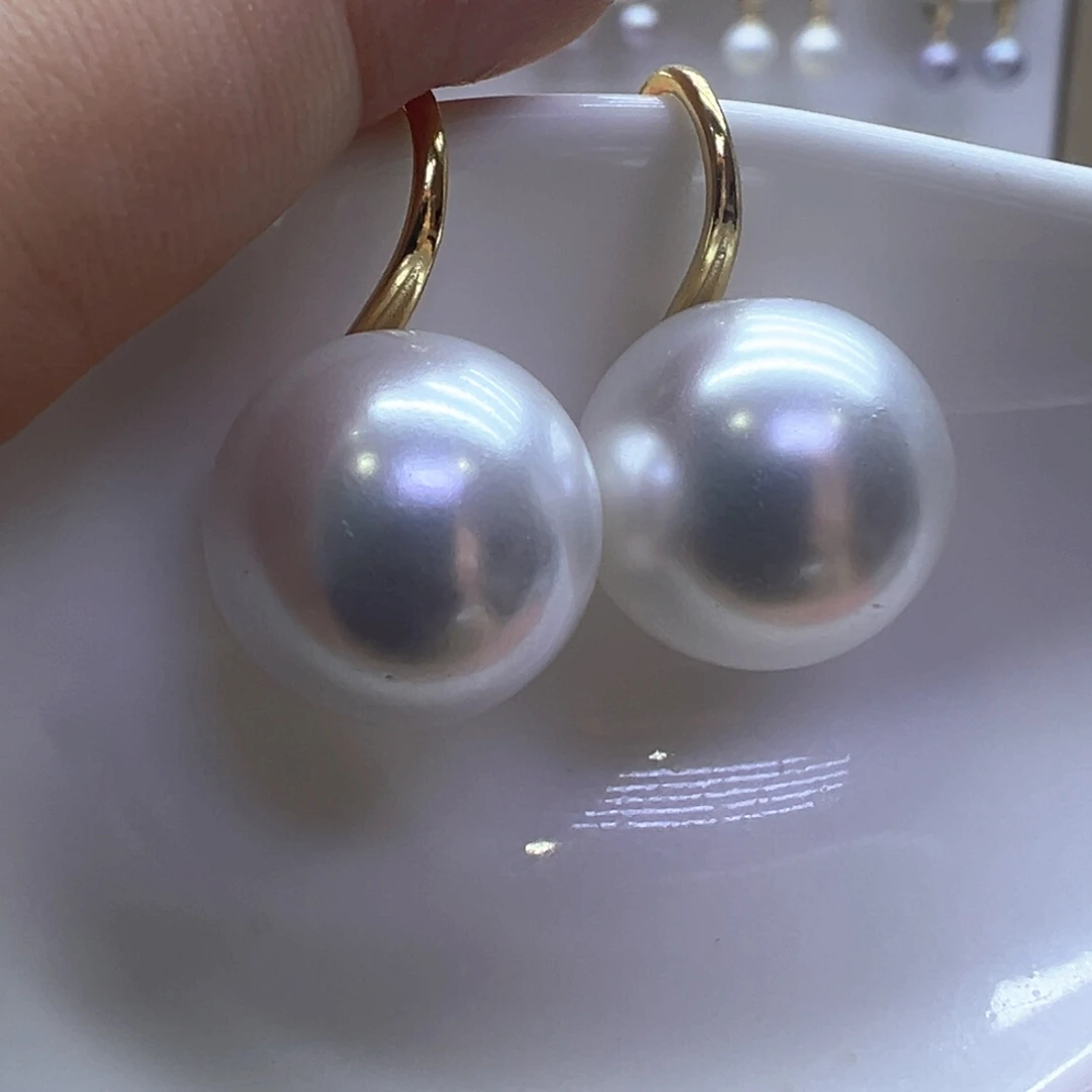银S925镶嵌淡水珍珠耳饰