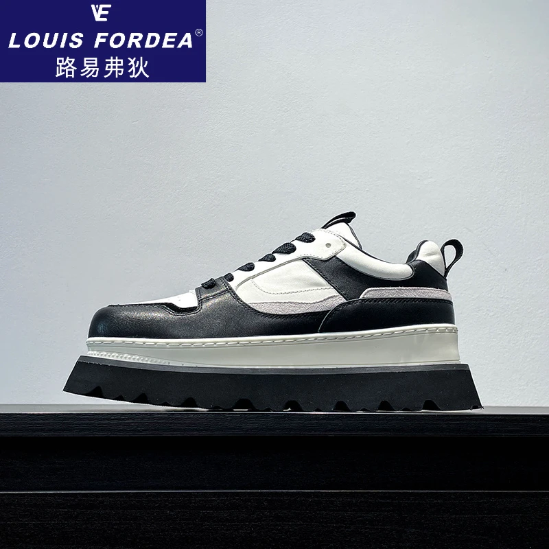 Louis Fordea/路易弗狄小众设计厚底板鞋男款百搭复古运动休闲鞋
