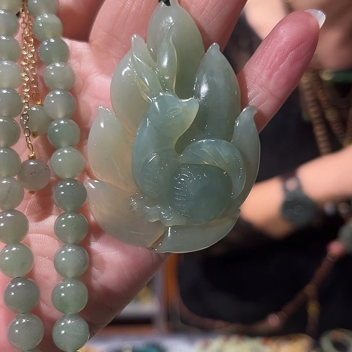 未镶嵌岫玉毛衣链