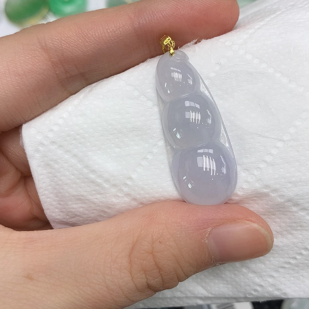 翡翠18K金镶嵌颈饰12346789998