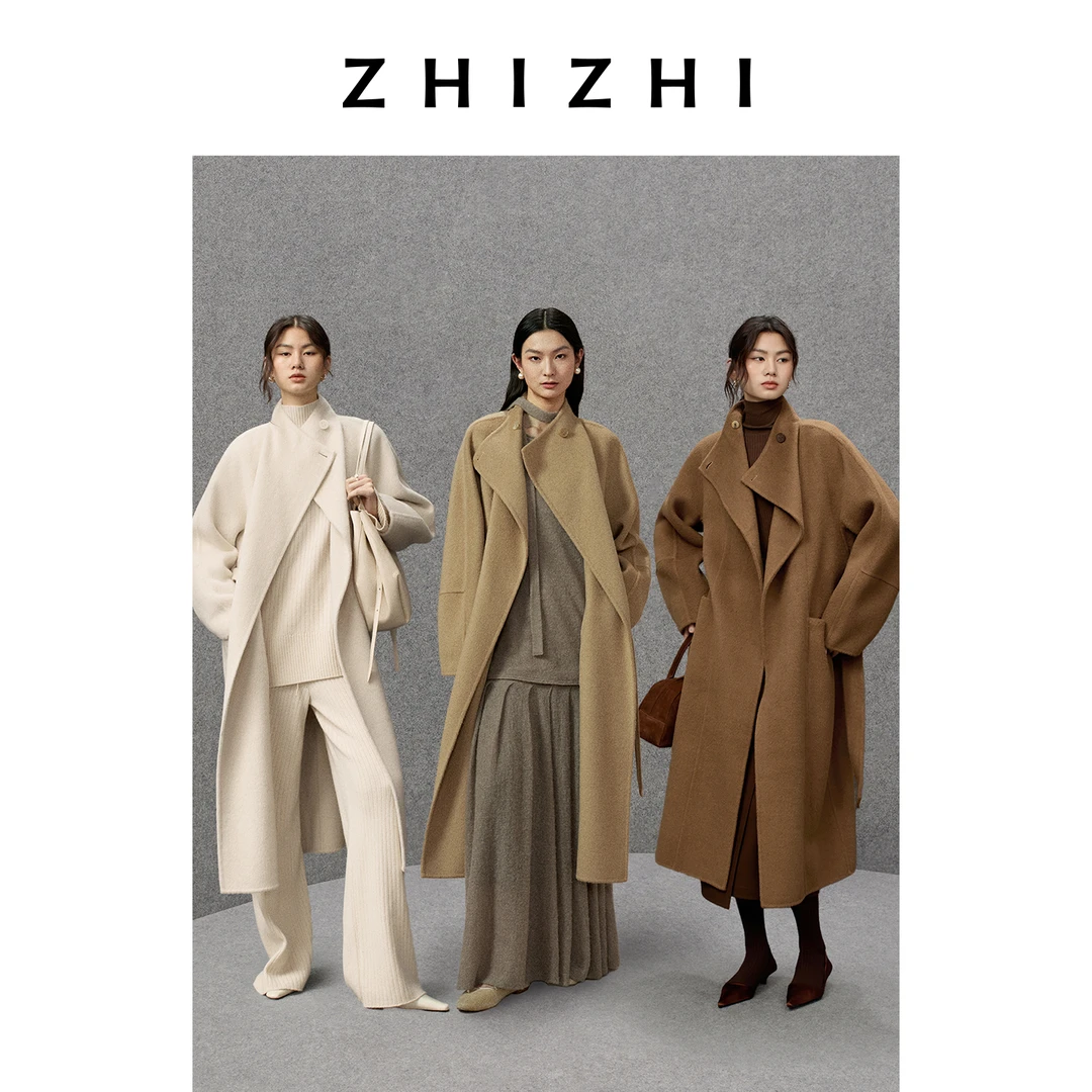 【悠然系列】致知 石湖仙 长款毛呢大衣外套女25冬ZZ2EWWWT008