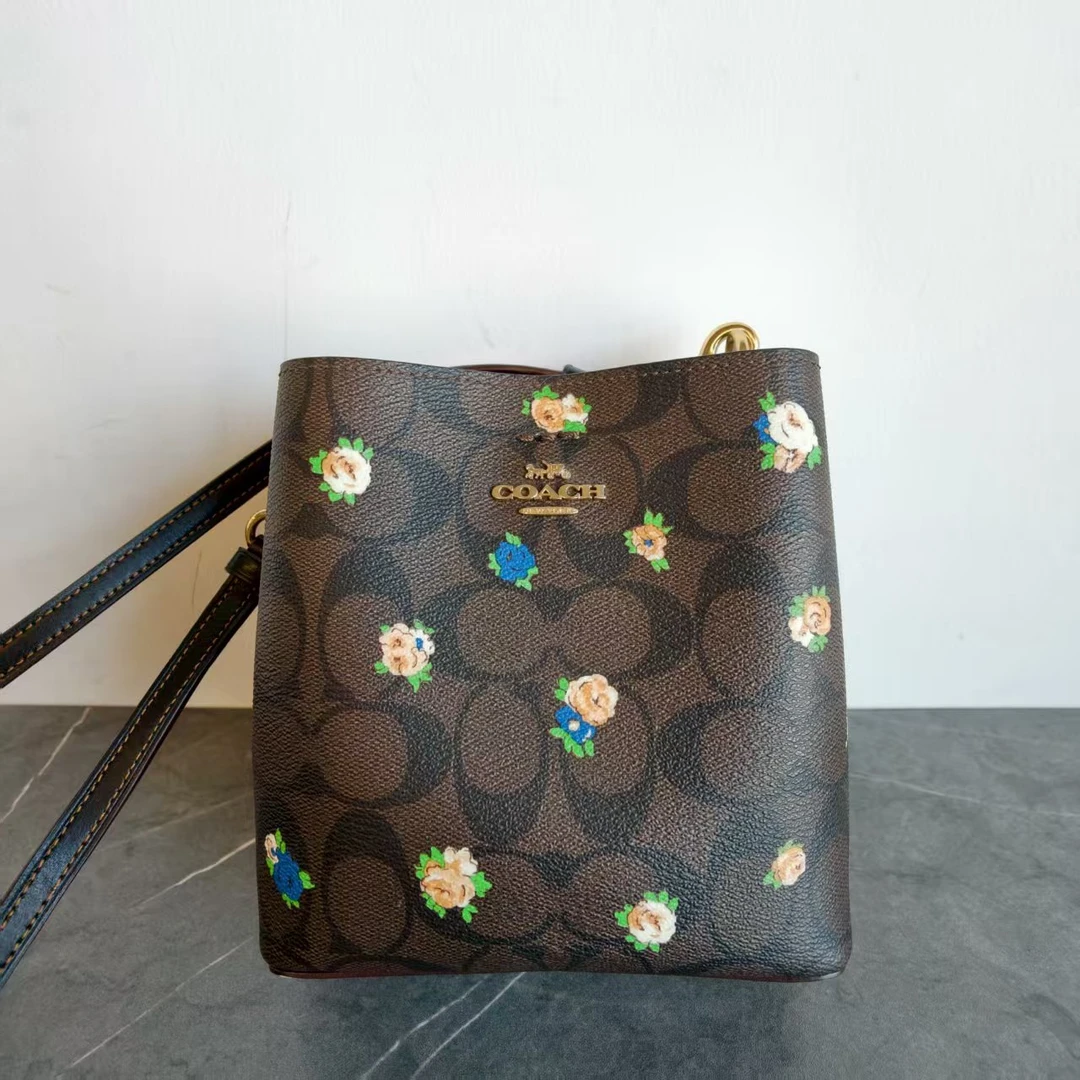 95新 COACH/蔻驰 a788水桶包16*7*16