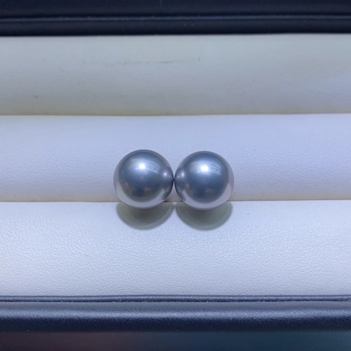 银S925镶嵌海水珍珠耳饰