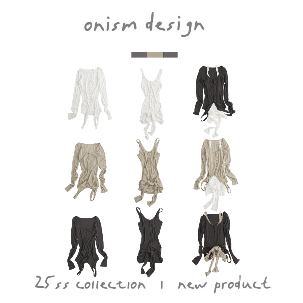 “反转形态”设计感一衣两穿透气棉感叠穿长袖防晒上衣显瘦打底T恤