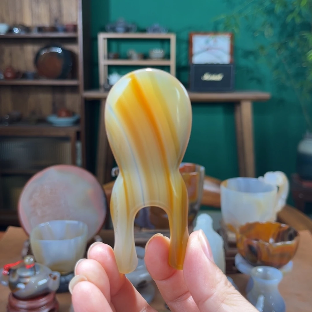 玛瑙/玉髓未镶嵌鼻刮