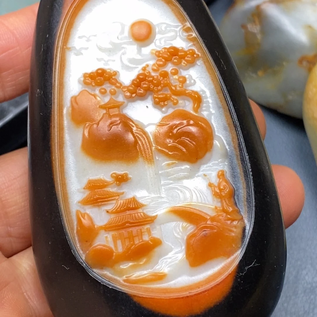 和田玉未镶嵌挂件