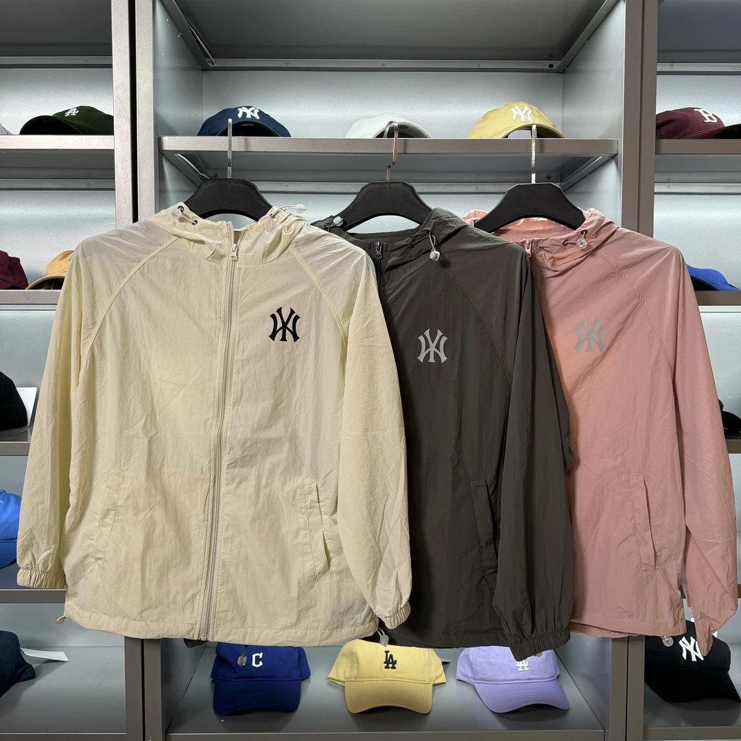 NY款多巴胺情侣款防晒衣速干透气户外休闲连帽印花防晒衣