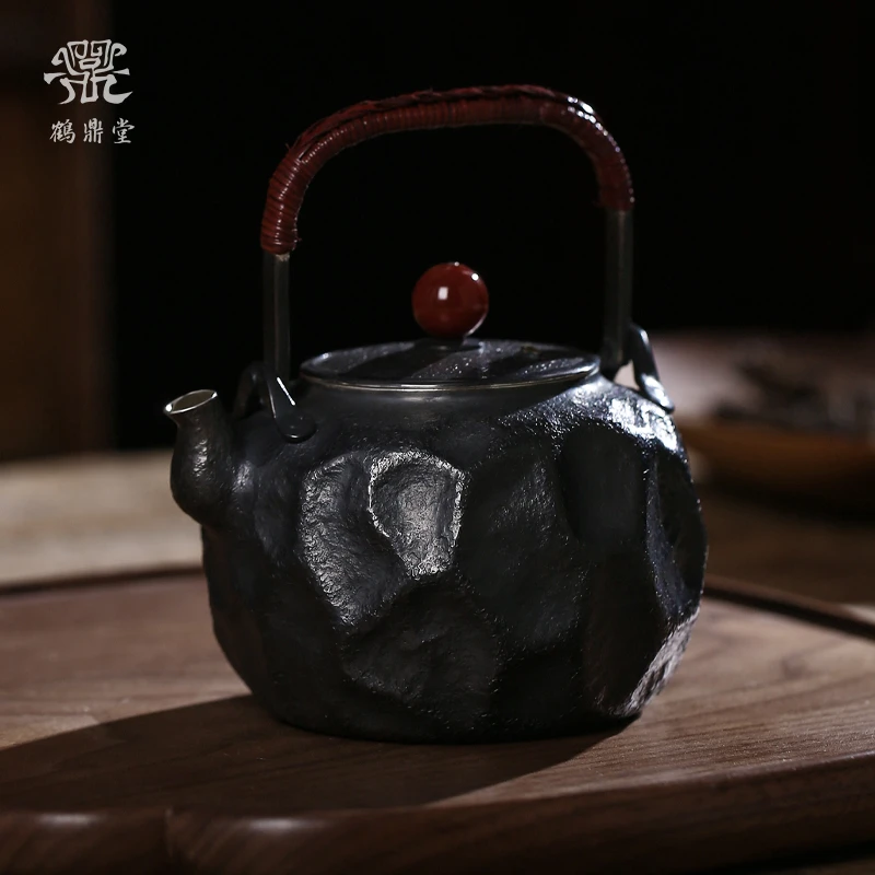 鹤鼎堂于野/  天作  / 石纹肌理/急须（黑色）