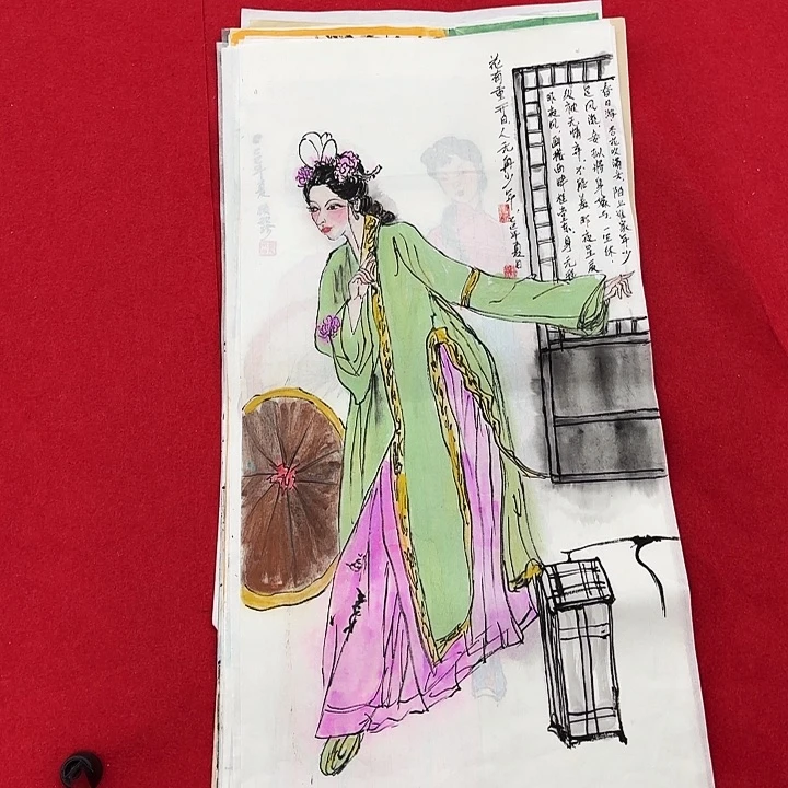 国画花鸟和花蝴蝶是，