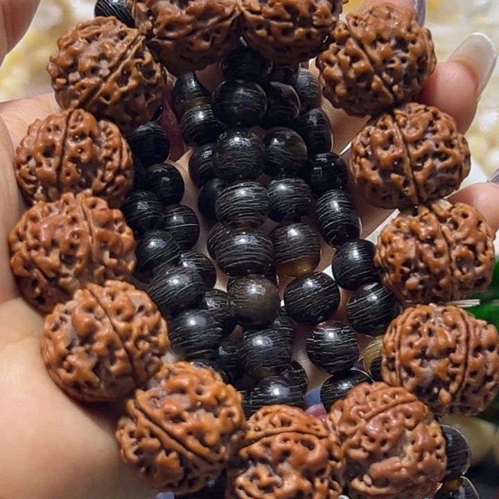 核桃手串/手链1.0/108射白