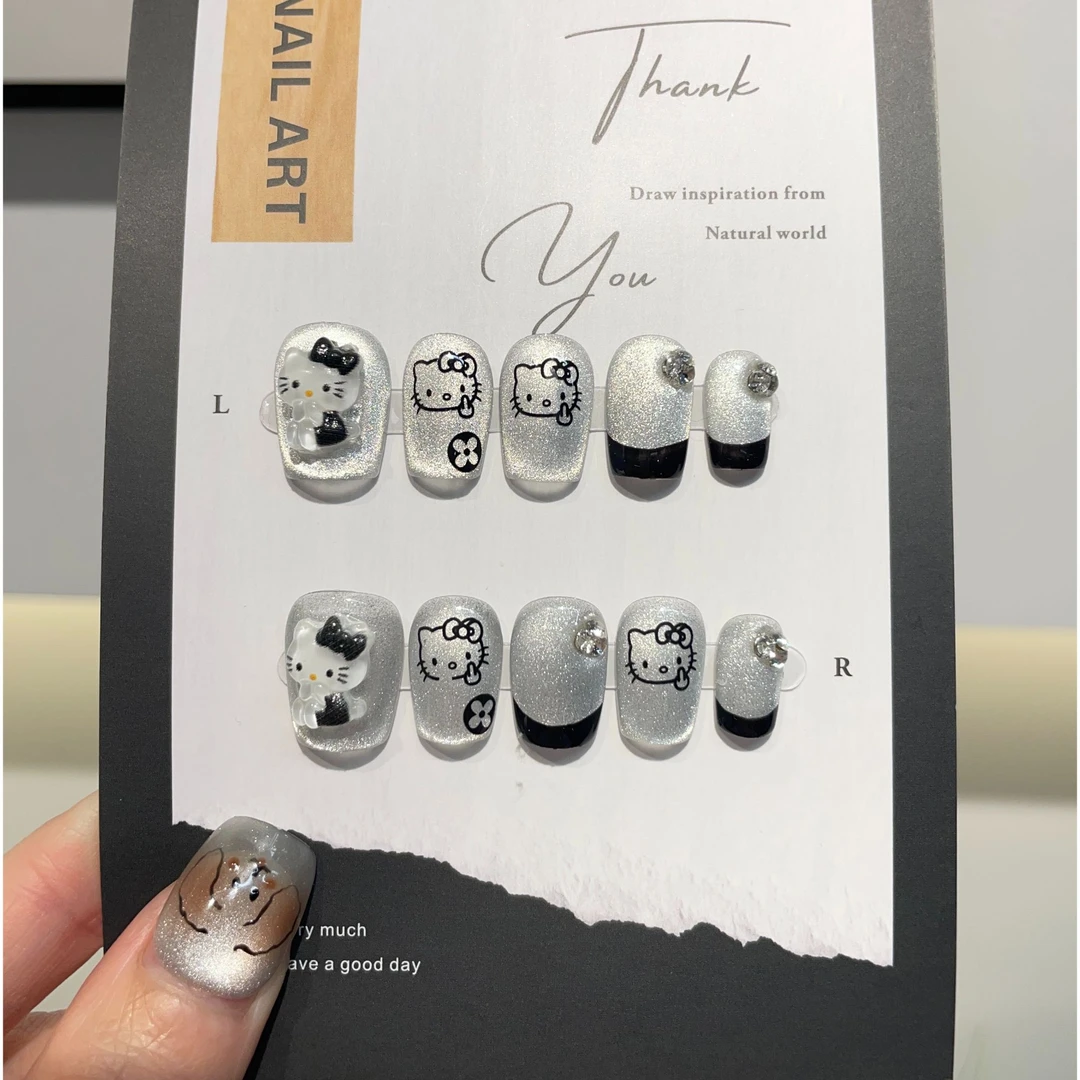 凯蒂猫·LIZHI纯欲可爱日常百搭精致纯手工光疗甲片