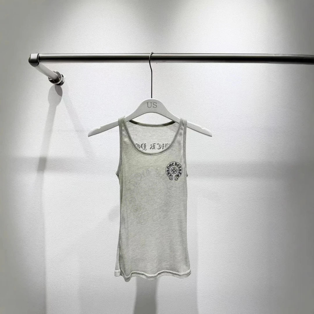 SHANGMEI     梵文字母印花吊带背心女夏季新款修身显瘦