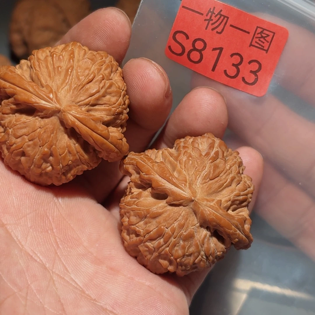 把件文玩核桃白狮子