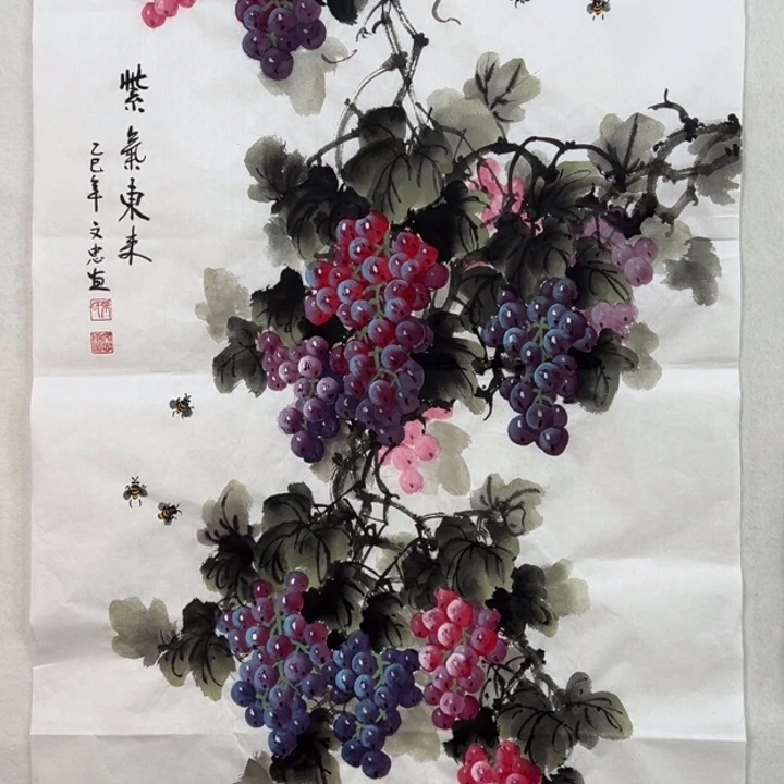 国画纯手绘手工国画作品福利135/68