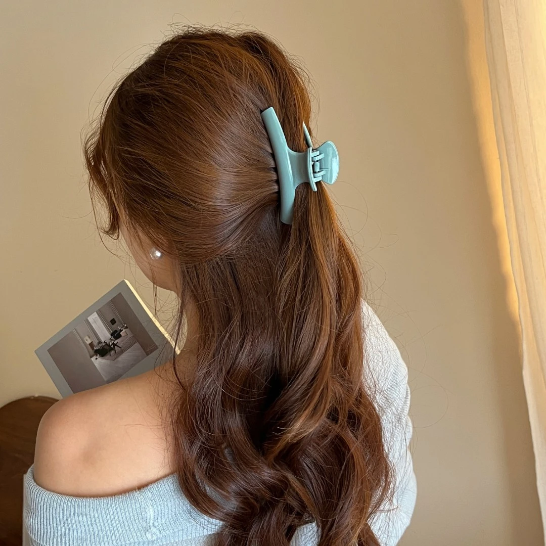 抓夹大号简约发夹女后脑勺发量多网红盘发发夹高端鲨鱼夹女后脑勺