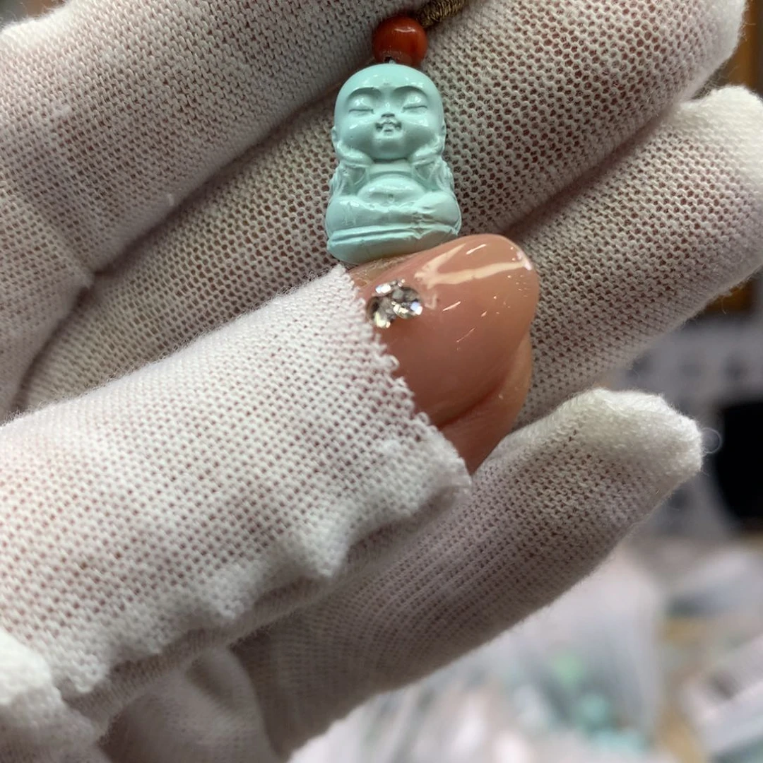 绿松石未镶嵌挂件