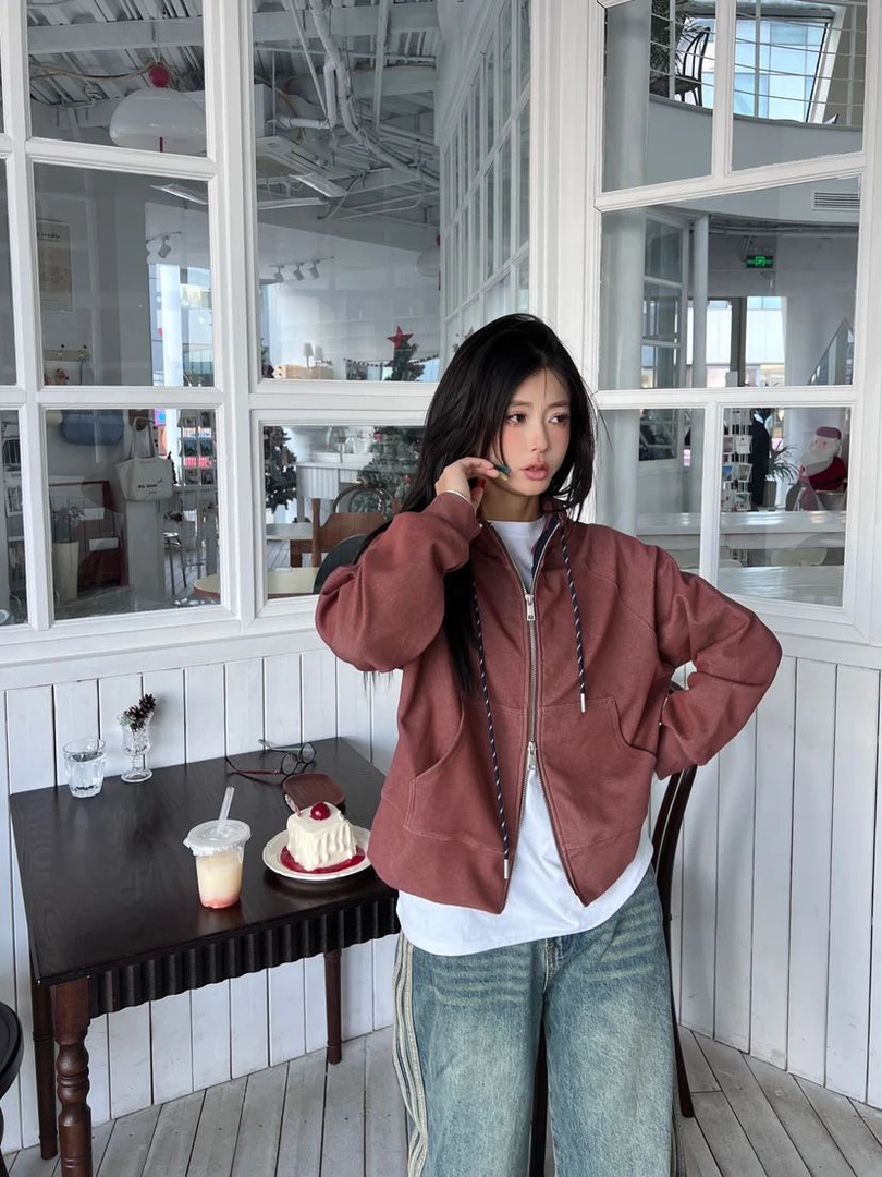 【设计师】春开衫双拉链拼梭织-25016