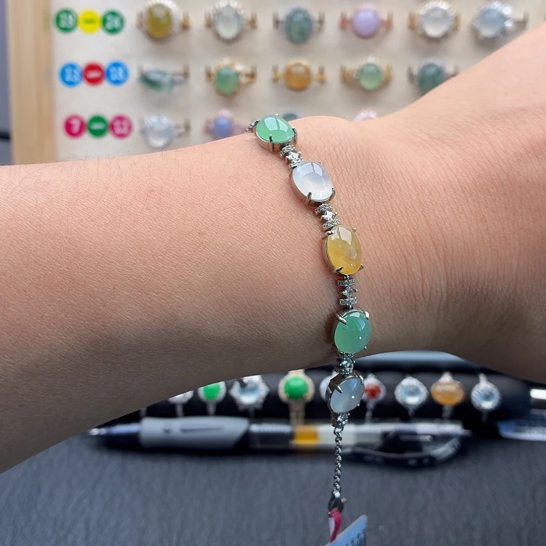 翡翠银S925镶嵌戒指