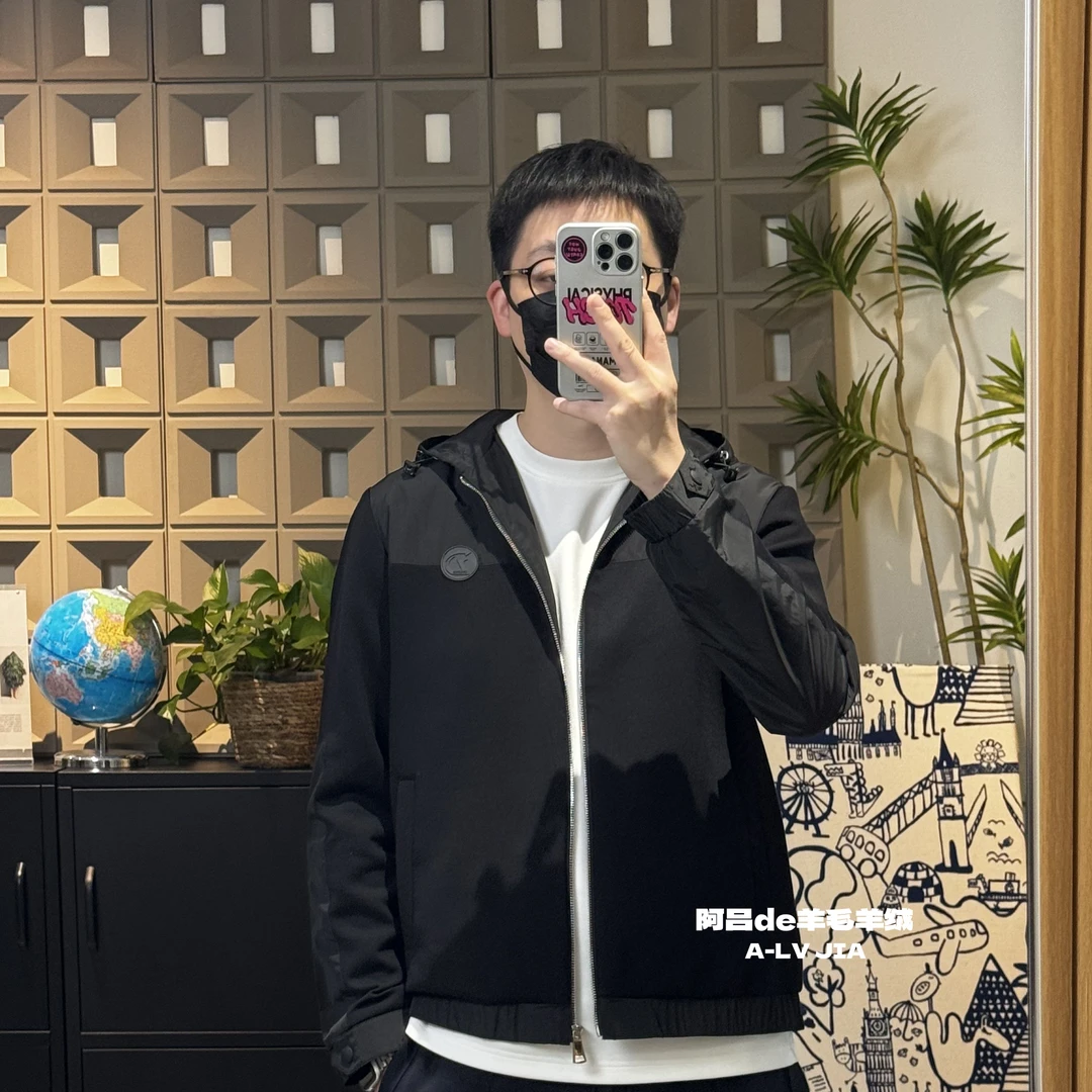 《ALV-莱赛尔拼接系列》拼接外套夹克衫-下摆抽绳设计休闲百搭