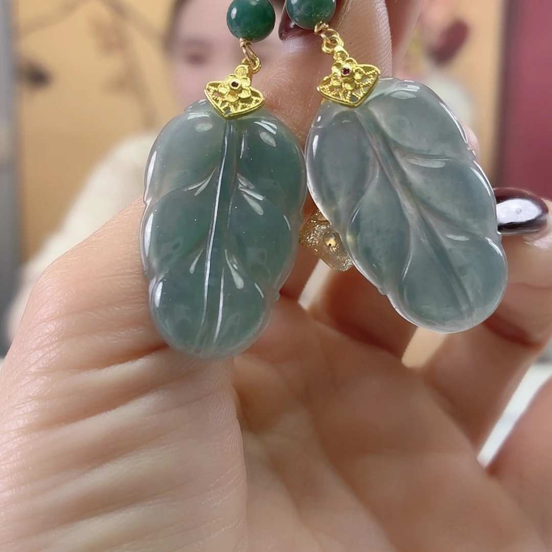 翡翠未镶嵌耳饰翡翠