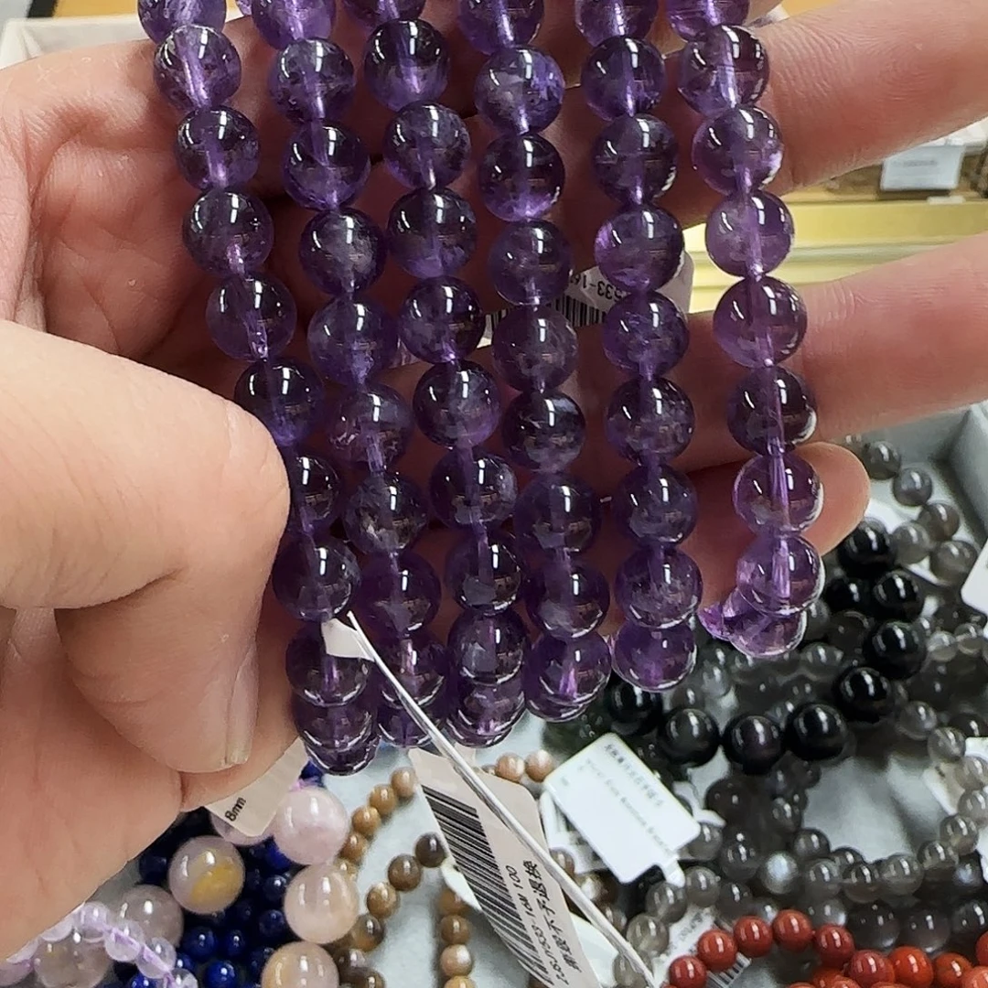 未镶嵌手链水晶卡8紫兔毛