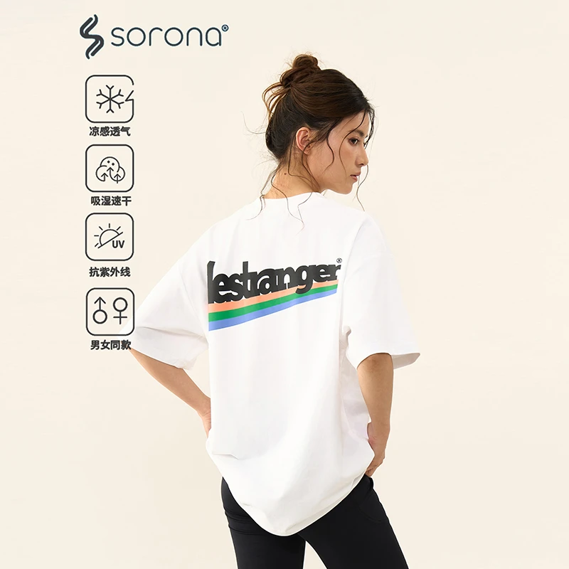 11E 彩虹LOGO印花情侣美式高街宽松春夏短袖T恤