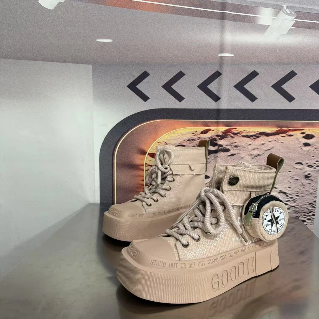 8799-09春夏新款2025圆头系带韩版简约休闲板鞋潮流百搭ins