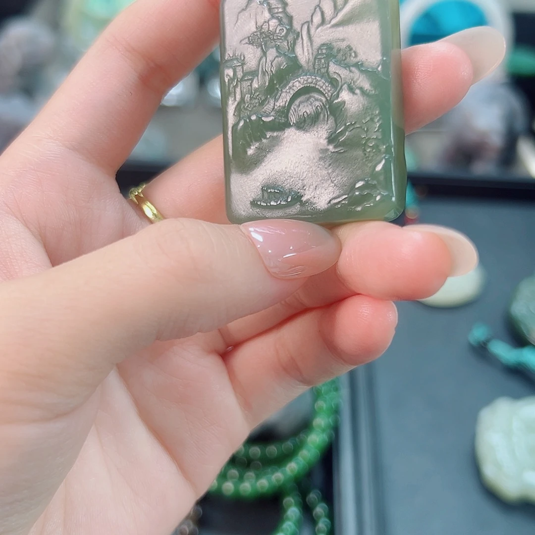 和田玉未镶嵌挂件