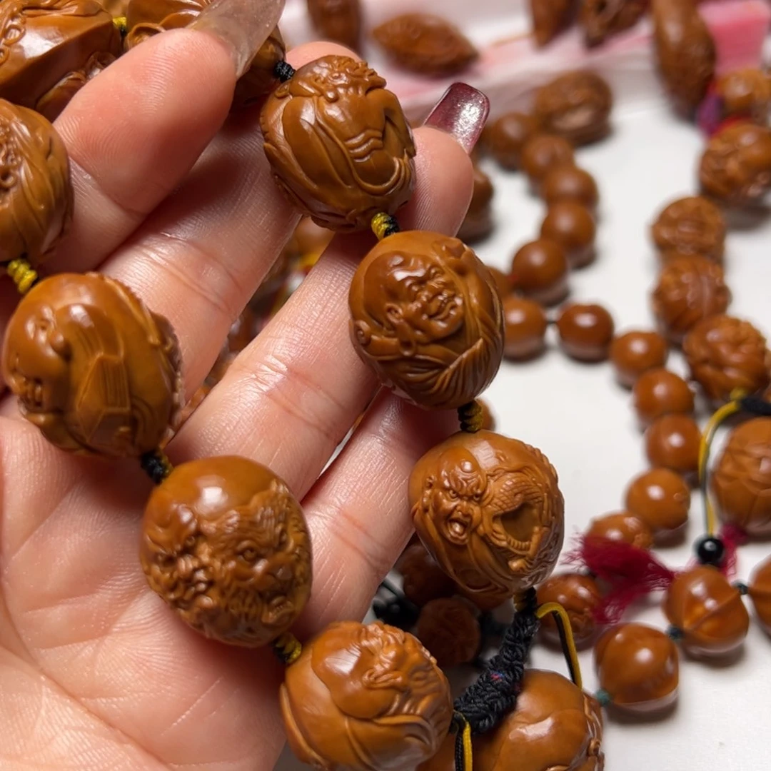 橄榄核手串菊*香橄榄核雕