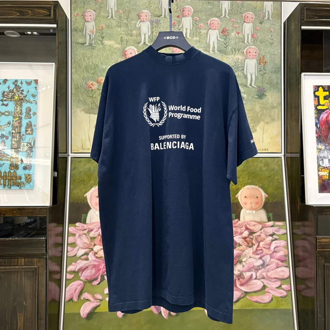 全新未使用  Balenciaga 巴黎世家 慈善麦穗印花短袖 2码/吊牌