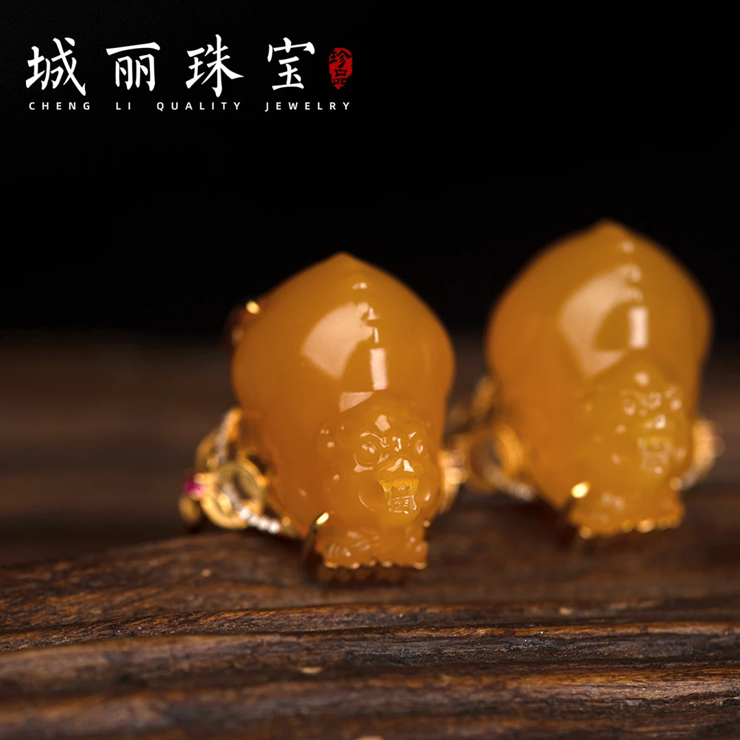 发一个【城丽珠宝】18K缅黄貔貅戒指(多样性发货)ZJK-975