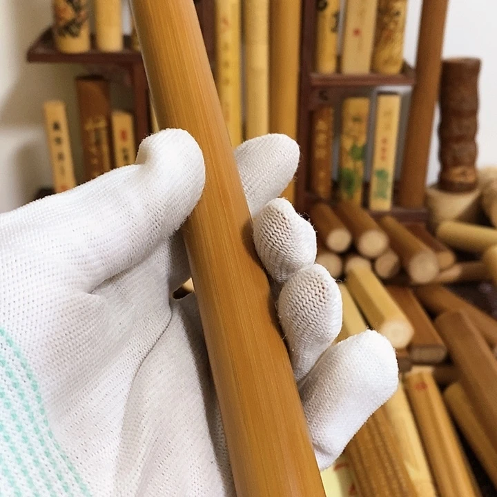 【闪购商品】竹晚***歌天然实心玉竹刻桃花庵