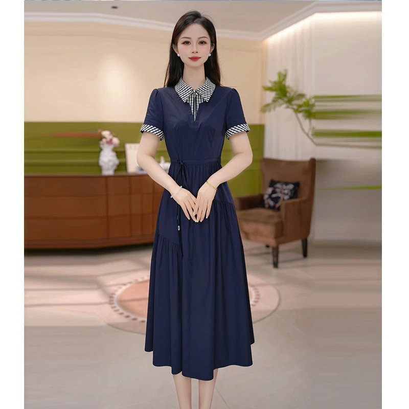 JG-25480 新款2025年夏季时尚气质优雅显瘦连衣裙 M-4XL