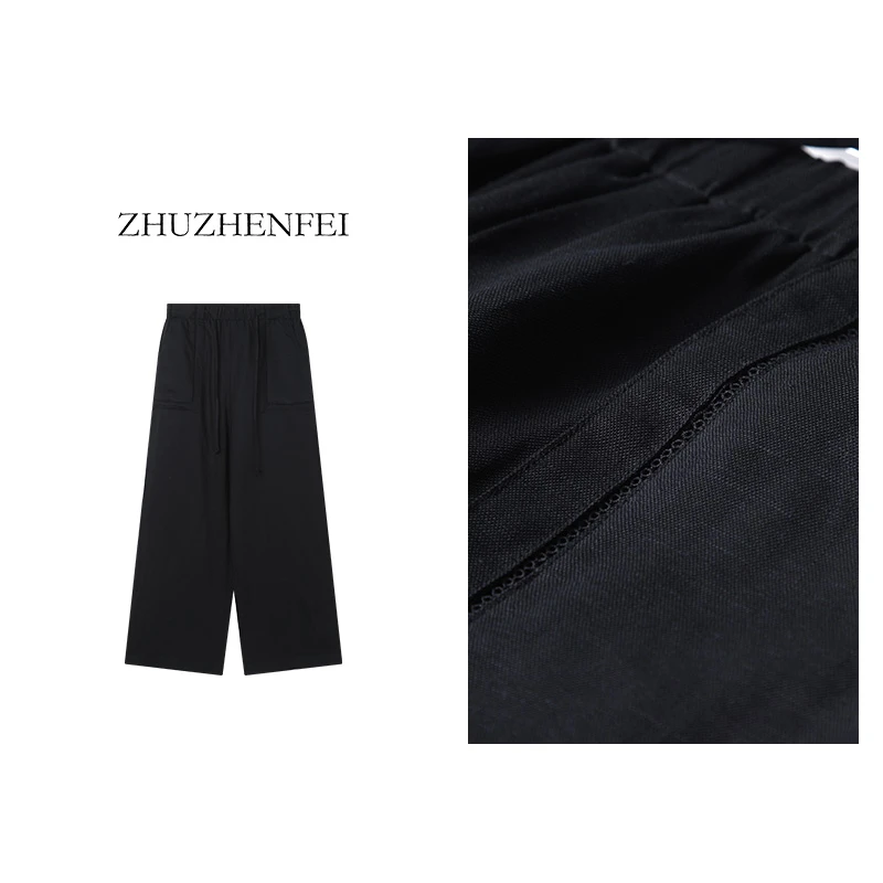 ZHUZHENFEI透气简约百搭显瘦直筒长裤Z352192