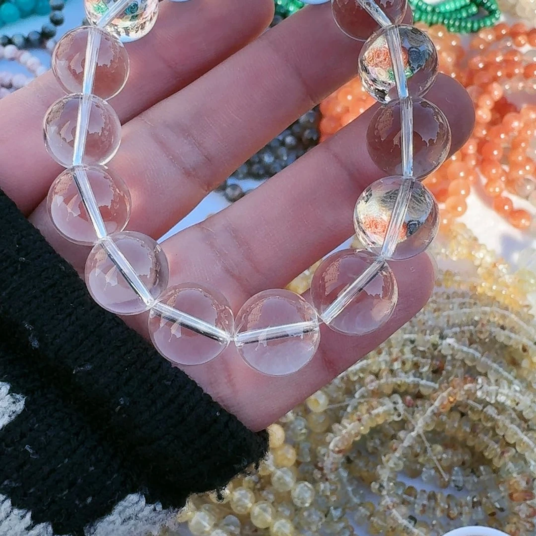 水晶白水晶手串未镶嵌撕***”