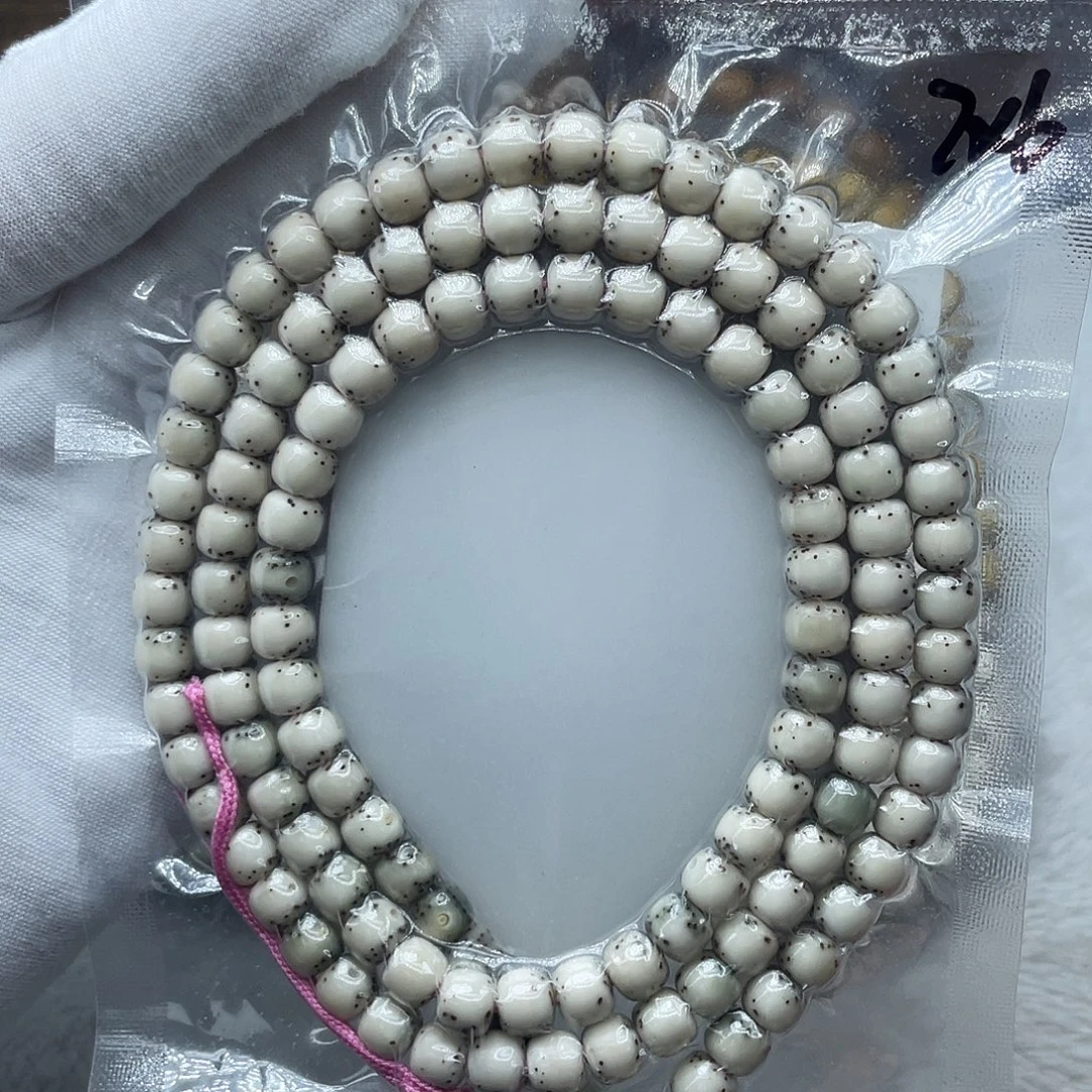 星月菩提手串原生态石玉7✖️6通体留白108长串