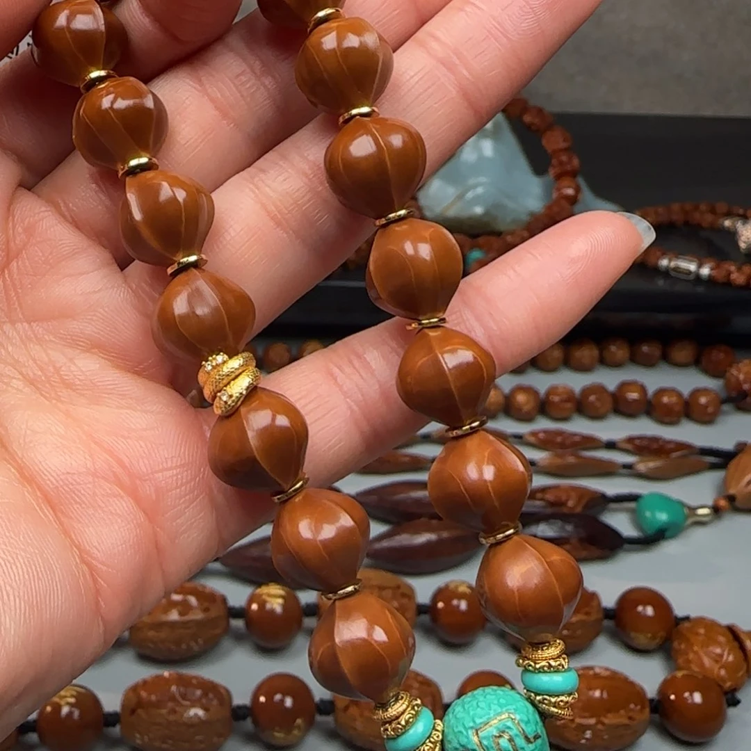 橄榄核手串/手链1.2尺寸铁核鲨鱼背手持