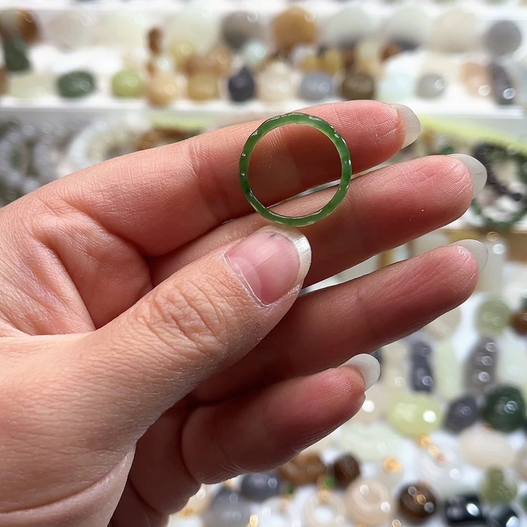 和田玉戒圈未镶嵌汐*