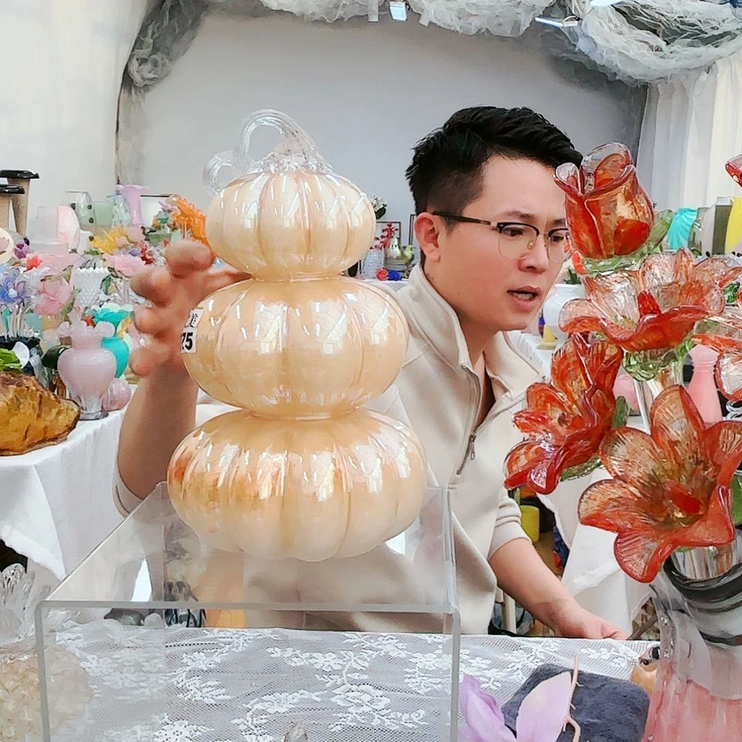 福利不退不换琉璃花瓶艺术品