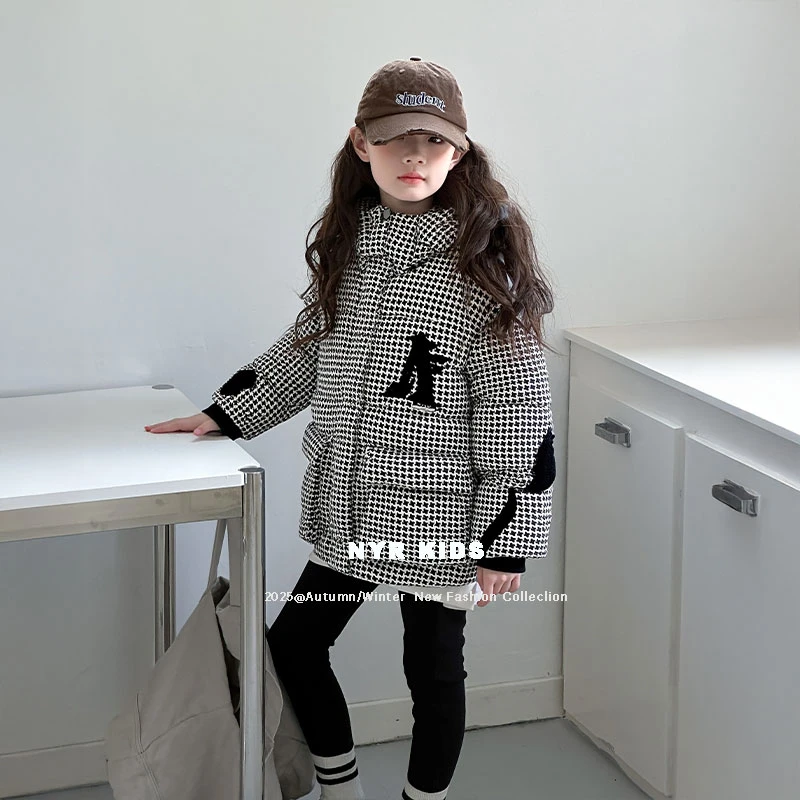 NUANYANGREN/暖洋人女童羽绒服2025新款白鸭绒