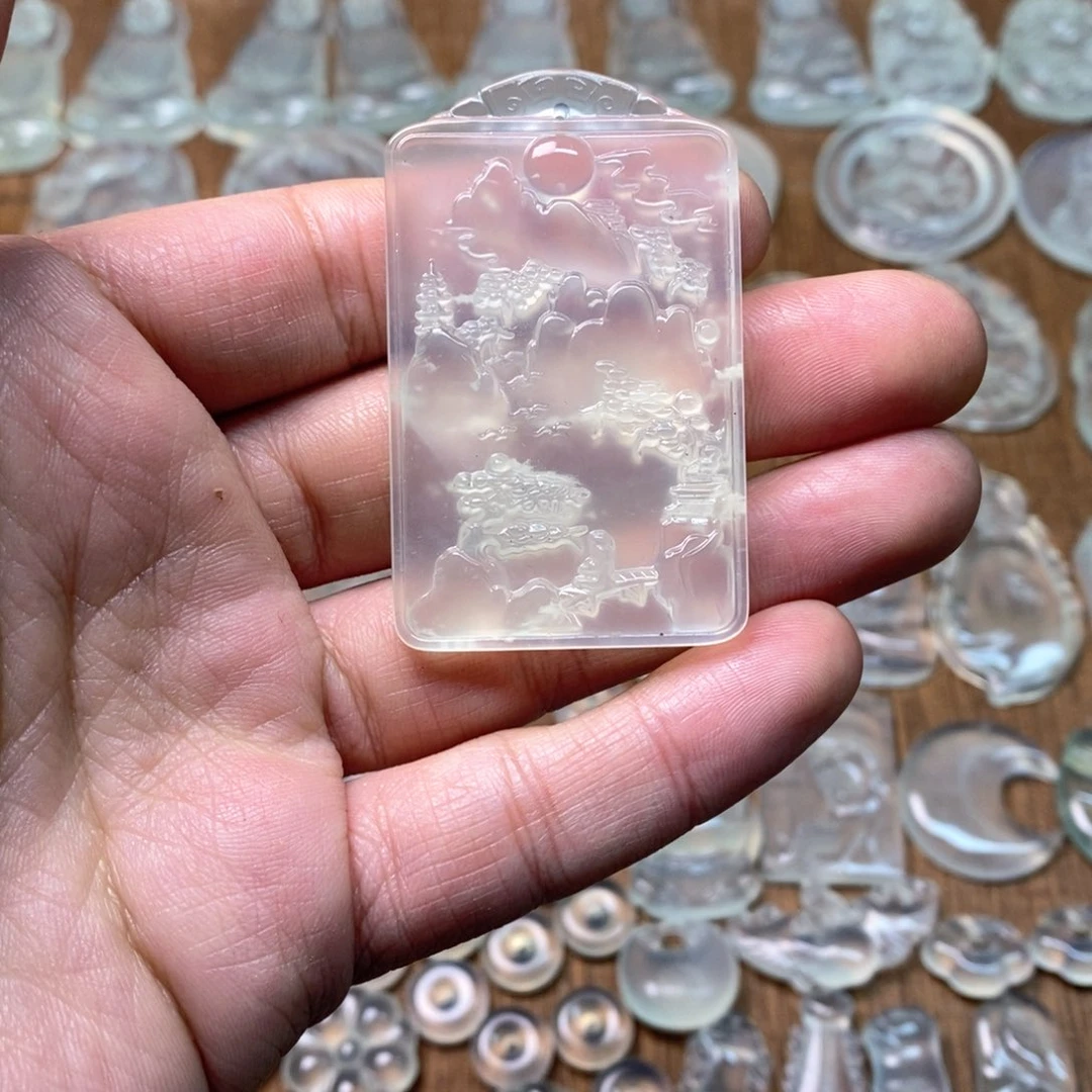 岫玉吊坠(不含链)未镶嵌