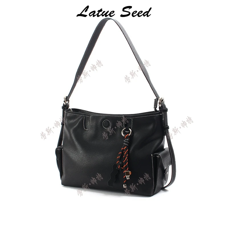 【A139· 虎牙包】新品简约百搭时尚单肩轻便ins休闲女包20568黑色