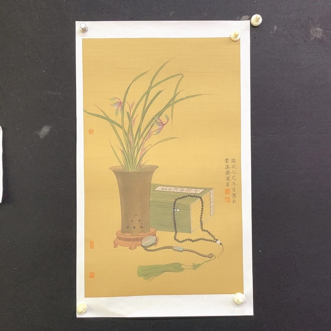 国画手绘国画，精品绢本花鸟