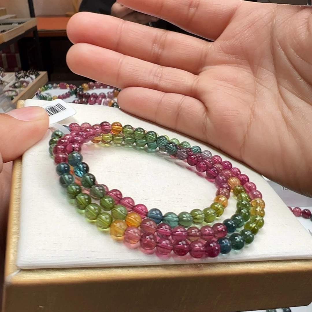 碧玺未镶嵌手串4.5mmmmmmmmm